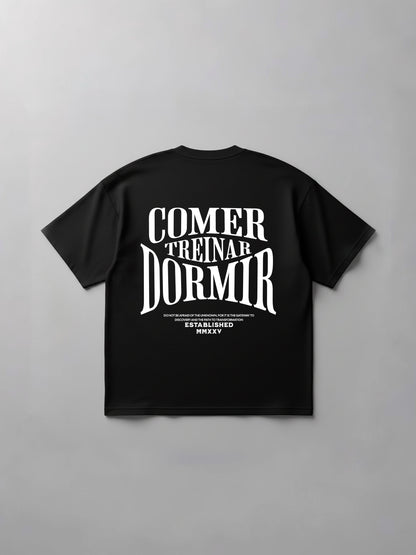 Oversized Comer Treinar e Dormir I - Preto