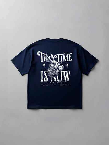 Oversized Time is Now - Azul Marinho