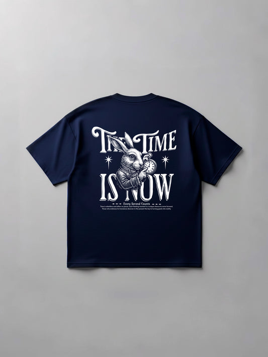 Oversized Time is Now - Azul Marinho